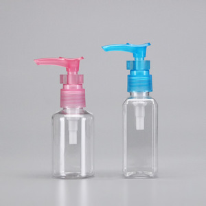 Wholesale 50ml lotion dispensing <b>bottles</b>, PET transparent clip <b>pump</b> <b>bottles</b>, travel-sized plastic <b>bottles</b> - Product Image 2