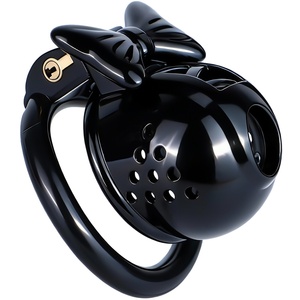 Jaula para Pene con Diseño de Lazo FRRK, Dispositivo de Castidad Masculina, Jaula para Pene de Resina ABS, Bloqueo de Pene Negro, Juguetes Sexuales de Castidad BDSM para Hombres - Product Image 1