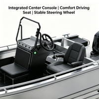 Nouveau bateau de pêche à console centrale en aluminium de 4,5 m (15 pi) pour 5 personnes, coque en V, moteur hors-bord max. 50 CV pour la pêche en haute mer