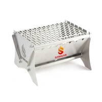 Barbecue portable pliable en acier inoxydable sans fumée, facile à nettoyer, pour camping et extérieur