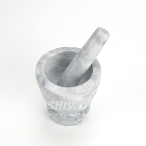 Bol de meulage pas cher <span class=keywords><strong>pierre</strong></span> naturelle blanc ou gris marbre concasseur outils <span class=keywords><strong>mortier</strong></span> et pilon - Product Image 1