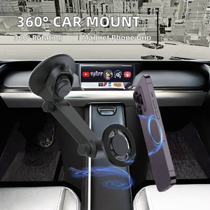 360 degrés Rotation tableau de bord pare-brise universel magnétique voiture support de téléphone en plastique support ventouse <span class=keywords><strong>Base</strong></span> pour téléphone - Product Image 2