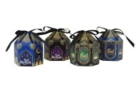 Lot de 12 boîtes cadeaux en papier couché en forme de lanterne étoile et lune Eid Mubarak avec ruban pour cadeaux alimentaires et de sucrerie pour fêtes