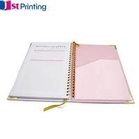 Agenda Elisabeth's Dream 2027 con espiral, organizador impreso, cuaderno con cubierta floral rosa, cuaderno con espiral.