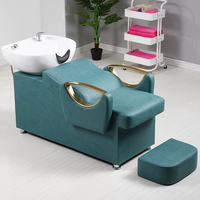 Fauteuil de lavage moderne de haute qualité en cuir synthétique pour salon de coiffure, idéal pour le lavage des cheveux sur lit de shampoing