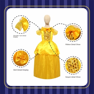 Disfraz de Bella y Bestia de <span class=keywords><strong>Disney</strong></span> para Niñas, Ropa de Poliéster para Halloween, Venta Caliente Transfronteriza - Product Image 4