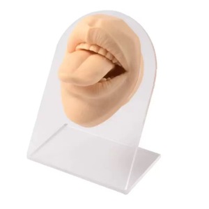<b>Silicone</b> Tongue Mouth Model with Stand Piercing Practice Jewelry Display Tool for Body Piercing Shop - Product Image 2