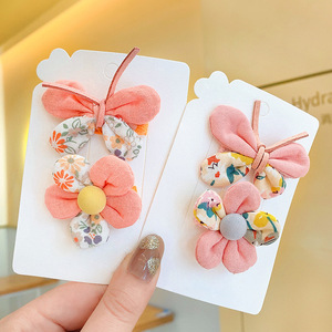Accesorios para el cabello para niños, pinzas para el cabello con diseño de mariposa floral de tela, accesorios para niñas, accesorios para la cabeza de bebés, lazos que no dañan el cabello - Product Image 2