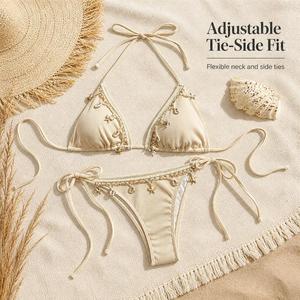 Bas de bikini côtelé pour femme, maillot de bain personnalisé pour la plage, la piscine et les vacances - Product Image 6