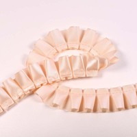 En stock – Dentelle en polyester à volants motif Nénuphar de 25 cm pour ourlet de jupe Lolita, faite main, DIY, dentelle champignon dense unilatérale