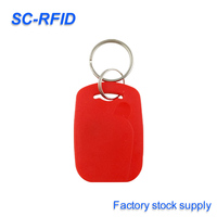Porte-clés RFID 13,56 MHz 1k étanche en ABS pour contrôle d'accès, puce TK4100 125 kHz sans contact, format carré