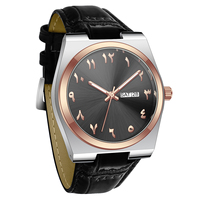 Montre à bracelet en cuir arabe personnalisée avec logo, montres en gros à prix avantageux, design classique de luxe, montre de haute qualité pour hommes