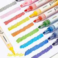 Nouveau stylo de peinture acrylique à paillettes Flash pour enfants, surligneur fluorescent pour le bricolage et le marquage