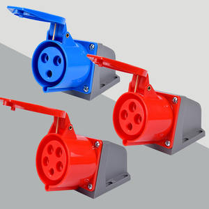 Высокое качество IP44 16A/32A промышленные вилки и розетки 3P4P5P мужской и женский медный материал 4 и 2 розетки переменного тока - Product Image 2