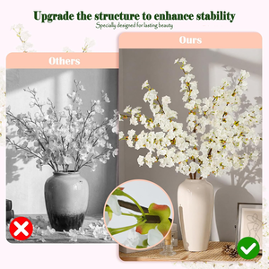 Fiori Artificiali di Alta Qualità con Steli Bianchi per Rosh Hashanah, Giorno del Ringraziamento, Dussehra, Vijayadashami, Natale, Yule, Noel, Chrimbo - Product Image 5