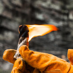 Cuerda encerada de cáñamo para encender fuego Hike Mount, 8 cm de grosor, portátil para acampar al aire libre, para pícnic y barbacoa - Product Image 1