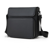 Sacs de messager de luxe en cuir véritable à la mode pour hommes avec sangle de logo brodé et sacs à bandoulière pour hommes