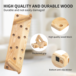 बी एच होम पोर्टेबल जिम एक्सेसरीज ताकत प्रशिक्षण उपकरण 1 लकड़ी के पुश अप में 10 पुरुषों और महिलाओं के लिए पुश अप - Product Image 2