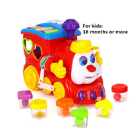 Train musical rampant pour bébés de 6 à 18 mois - Jouet éducatif en plastique avec blocs lumineux - Cadeau idéal pour le 1er anniversaire