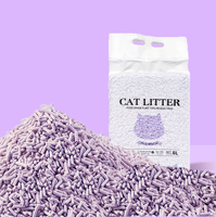 Litière pour chat en tofu agglomérant de haute qualité, sans poussière, facile à nettoyer, contrôle des odeurs, parfumée au citron et à la pomme, poudre pour bébé, rose