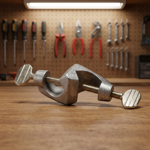 CROWN Cast Aluminum <b>Right</b> <b>Angle</b> Laboratory <b>Clamp</b> Holder with Nickel-Plated Steel Thumbscrew - Product Image 4