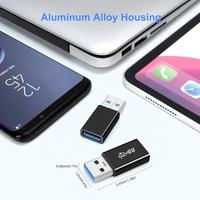 USB 3.0 Typ-A Stecker auf Buchse Adapter, 5Gbps Hochgeschwindigkeits-Verlängerungsanschluss mit Aluminiumlegierungsgehäuse