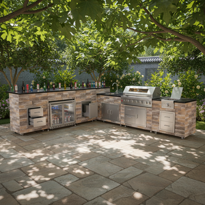 Mueble de Cocina Exterior Integrado con Panera - <span class=keywords><strong>Puerta</strong></span> Enrollable para Almacenamiento y Servicio de Pan - Product Image 1