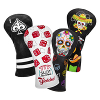 Logotipo personalizado Golf Head Covers PU Cuero Golf Driver Wood Club Covers Golf Headcover