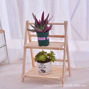 Soporte para flores de madera maciza blanca, estante de almacenamiento duradero de 4 capas para el hogar, interior, balcón, jardín, multiusos - Product Image 4