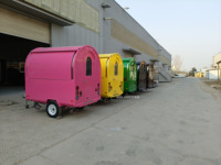Remorque alimentaire mobile à toit rond, chariot de restauration de rue personnalisé pour hot-dogs, idéal pour l'Australie, les États-Unis et l'Europe - XINJINGYAO