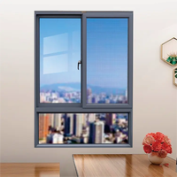 RG90.7 Puerta y ventana Pantalla deslizante Ventana Aislamiento térmico personalizado Aleación de aluminio Ventana corredera con mosquitera