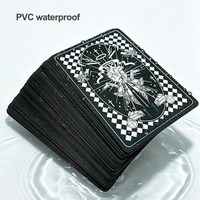 Cartes de poker en plastique à bords rouges personnalisées, imperméables, durables, jeu de cartes, impression de jeu de cartes, étiquette privée, vente en gros