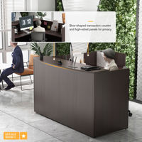 Comptoir de réception en bois en forme de L, design écologique, couleurs personnalisables pour hôtels, supermarchés, gymnases, centres commerciaux, bureaux