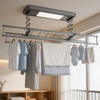 Séchoir à linge électrique mural ultra-fin G10-S ORLANT avec lumière LED, 36 positions de suspension, pour balcon, intérieur, maison