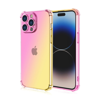 Coque TPU dégradée pour iPhone Coque antichoc pour IPhone16 13 15 Pro Max 14 Plus Rainbow Color Phone Gradient Case Cover