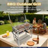 Barbecue à charbon double panier rotatif à 180 degrés, barbecue d'extérieur haut de gamme, barbecue à panier vertical, directement du fabricant