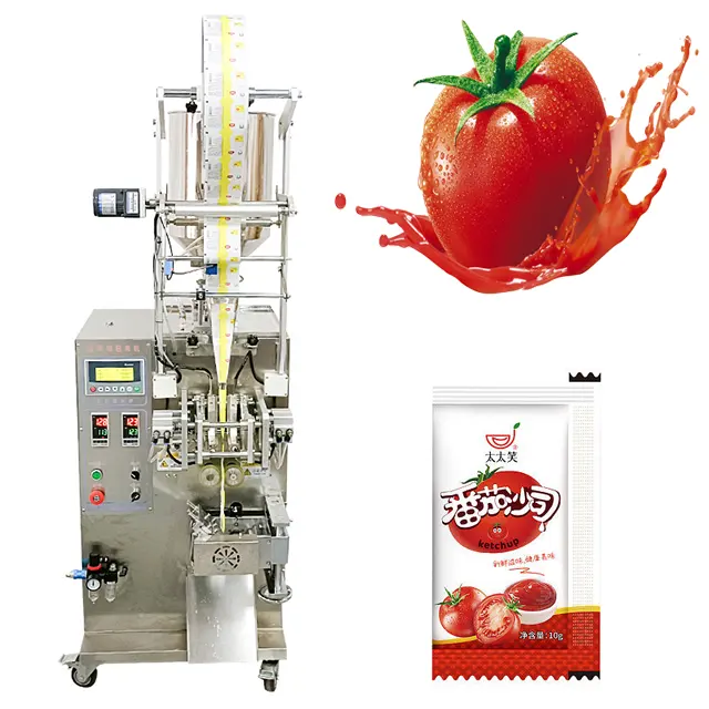 다기능 공장 가격 자동 포장 꿀 토마토 충전 케첩 액체 포장기 만들기