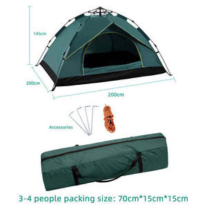 Tente de camping ultra légère entièrement automatique pour quatre saisons, nouvelle arrivée, tente de camping imperméable pour 2 à 4 personnes - Product Image 4