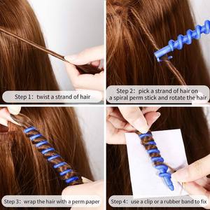 Juego de Rulos para el Cabello en Espiral Multicolores, Varillas de Plástico para Dar Forma a los Rizos, Uso en Casa o Salón de Belleza - Product Image 3