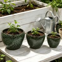 Pots de plantes 2026 Nouveauté pour la décoration de la maison et du jardin, pots de fleurs ronds personnalisés à prix d'usine pour l'Europe