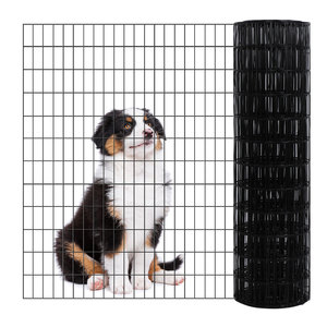 Malla de Alambre Soldada Recubierta de PVC Negra de Alta Calidad, 16GA, 1.6mm, Malla de 2"x3", Rollo de 48 Pulgadas x 50 Pies - Product Image 1
