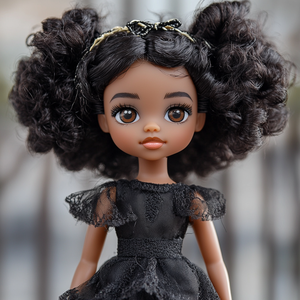 Poupées noires de mode afro-américaines de 12 pouces pour enfants, nouvelle conception de haute qualité en vinyle, adorables pour les filles - Product Image 6