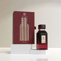 Boîte à parfum personnalisée avec logo, papier doré, emballage de luxe pour parfum, boîte cadeau carrée avec tiroir
