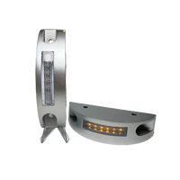 Lampadaire solaire en aluminium en forme de croissant, clignotant, durable, IP68, pour trottoirs