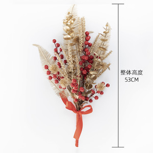Flores Artificiales, Bayas Rojas, Fruta de la Fortuna, Decoración para el Hogar de Plástico, Accesorios para Bodas CF01084 - Product Image 4