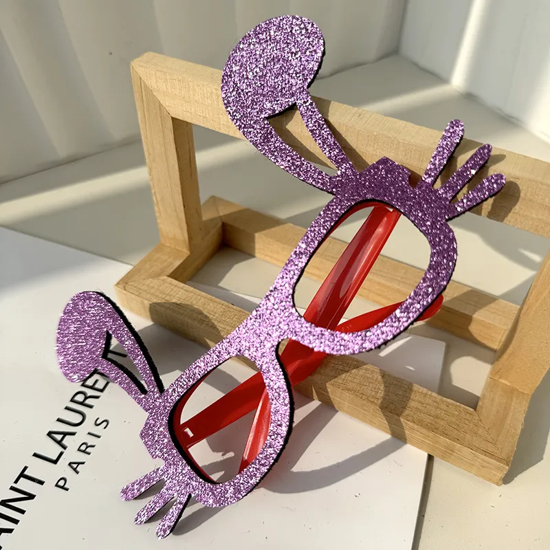 Easter occhiali decorativi per gli adulti e bambini regalo di natale festa creativa per occhiali da vista festa carta di plastica coniglio occhiali