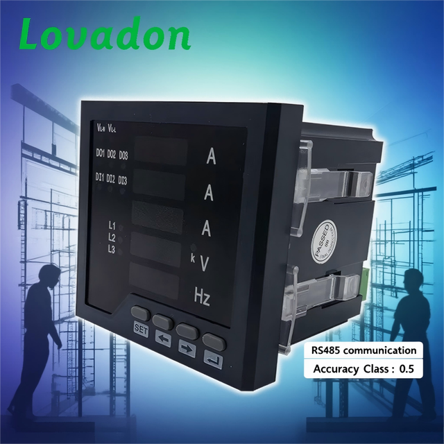 Smart Multifunction 3 Phase Electric Meter Digital LCD Display Energy Meter With Multi Channels