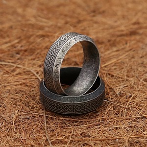 Anillo de Hombre de Acero Inoxidable con Diseño de Nudo Rúnico, Estilo Vintage, Marca Yunnique, Hecho en Dongguan - Product Image 4