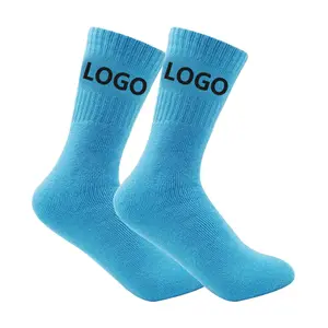 Preço de fábrica meias de algodão com logotipo personalizado meias esportivas masculinas grossas meias de aderência personalizadas