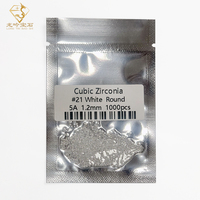 Vente en gros de zircons cubiques ronds de 1 à 3mm petites pierres CZ 5A pierres synthétiques mêlée pour sertissage de bijoux